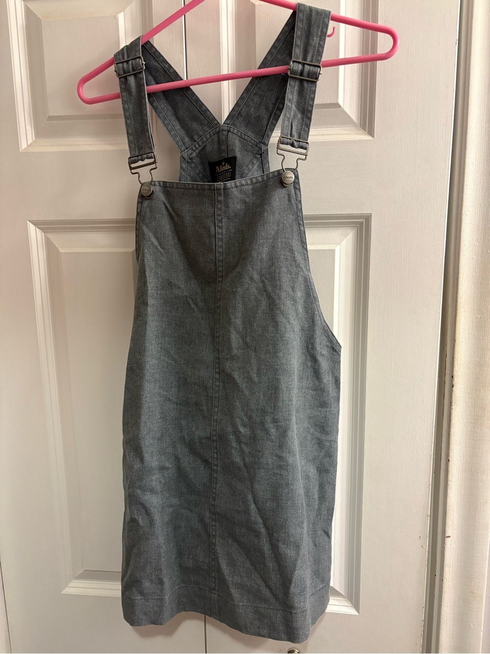 Afends Grey Denim Pinafore Dress